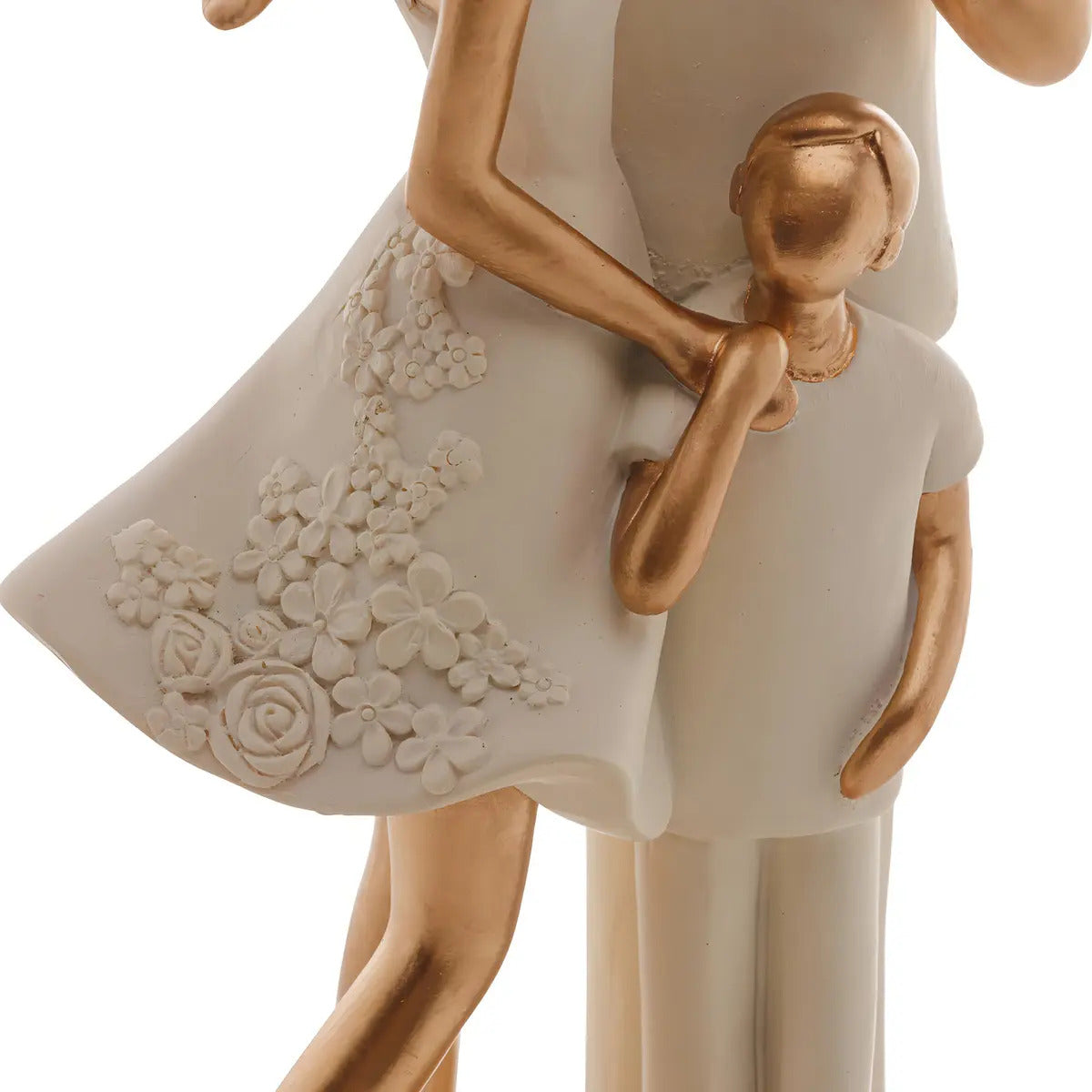 Figura Decorativa Royal Resina Família Branco 9x7x20cm