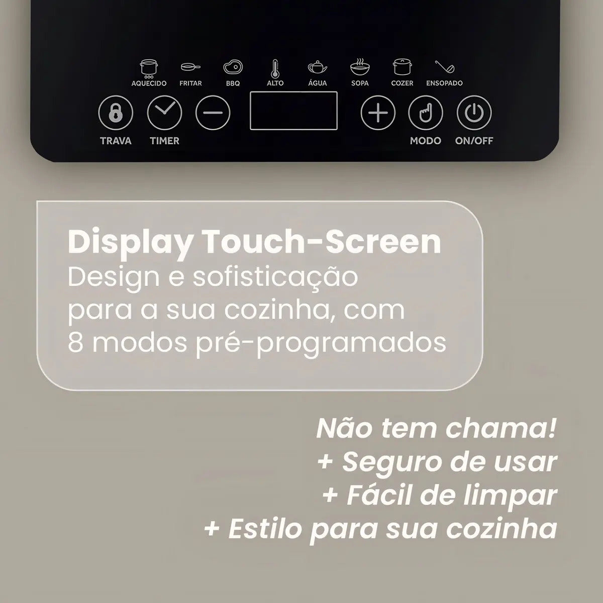 Cooktop Indução Ackll01l-02 Preto 1 Boca 2000w Agratto 220v Preto 220v