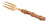 4 Garfos De Bolo Wolff Bambu Tulum De Aço Inox Dourado 16cm Dourado