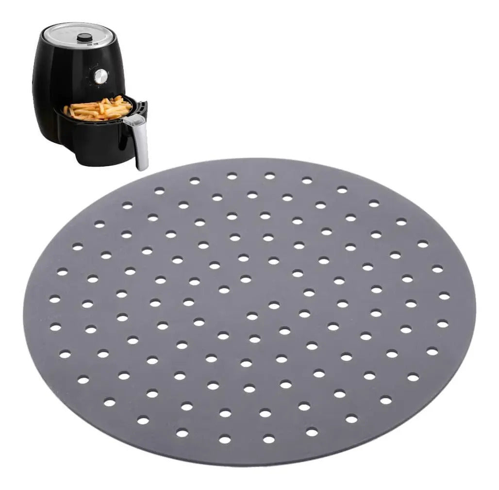 Tapete Protetor Air Fryer Redondo Silicone Antiaderente Lyor