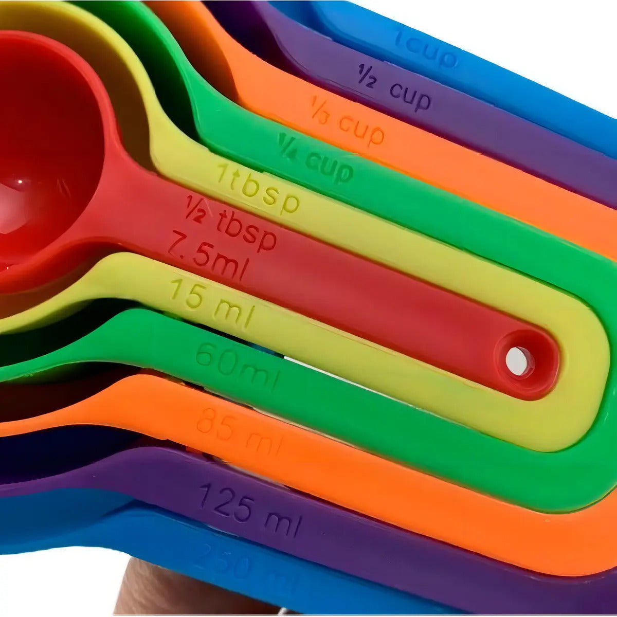 Kit Medidor De Cozinha 6 Peças Coloridas Medidores Colher Colorido