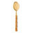 4 Colheres Mesa Wolff Bambu Tulum De Aço Inox Dourado 20,5cm