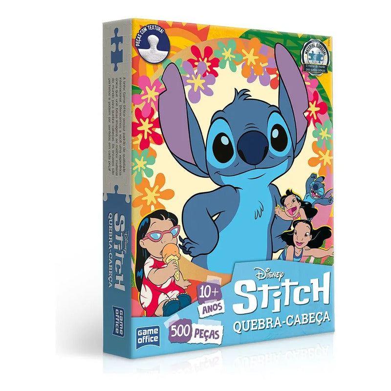 Stitch - Quebra-cabeça 500 Peças - Game Office - Toyster