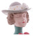 Escultura Decor De Resina Mulher Boneca C/coração Vermelho Vermelho