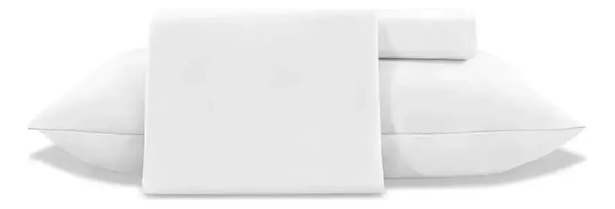 Jogo Cama Casal 3 Peças Toque De Seda Maciez De 300 Fios Branco