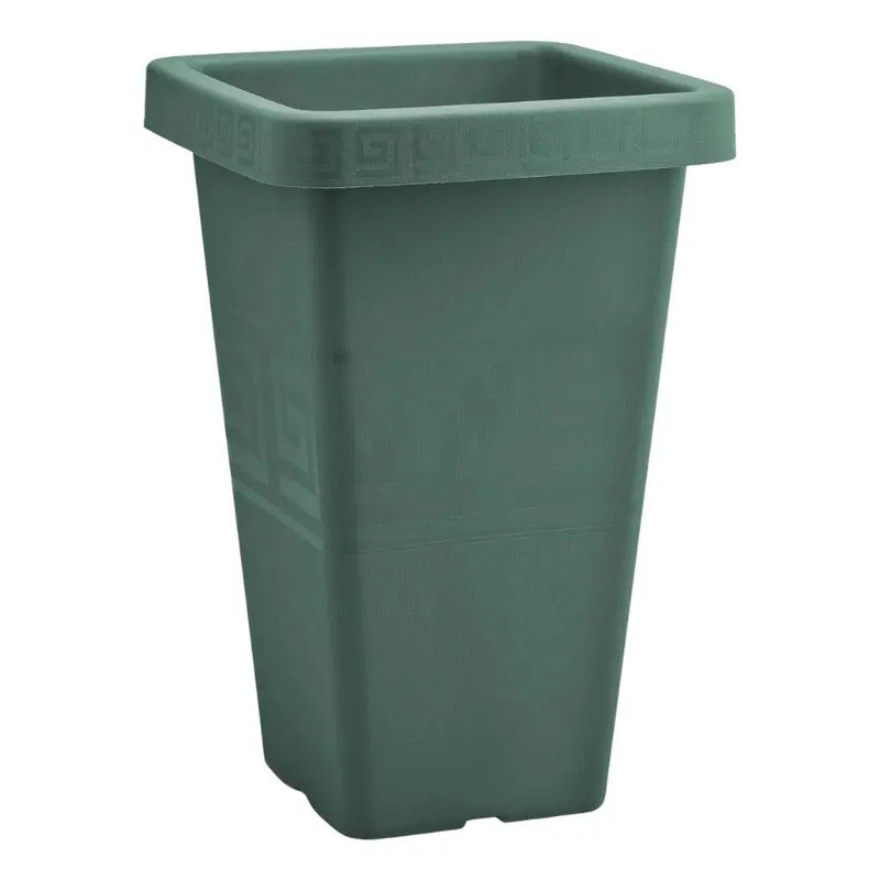 Vaso Quadrado Grego Flores E Plantas 19,5 Litros Decorativo Cor Menta