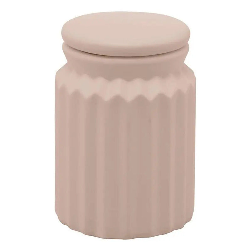 2 Peças Para Banheiro Lyor Stripes De Cerâmica Nude