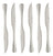 6 Facas Para Churrasco Lyor Positano De Aço Inox 23cm Dourado