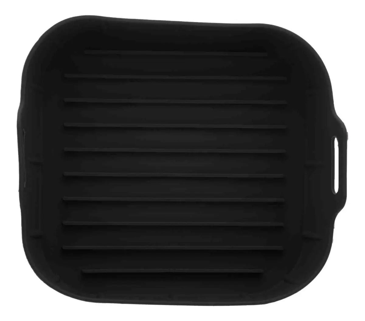 Forma Forro Quadrada Para Air Fryer Preta 16cm Silicone Lyor