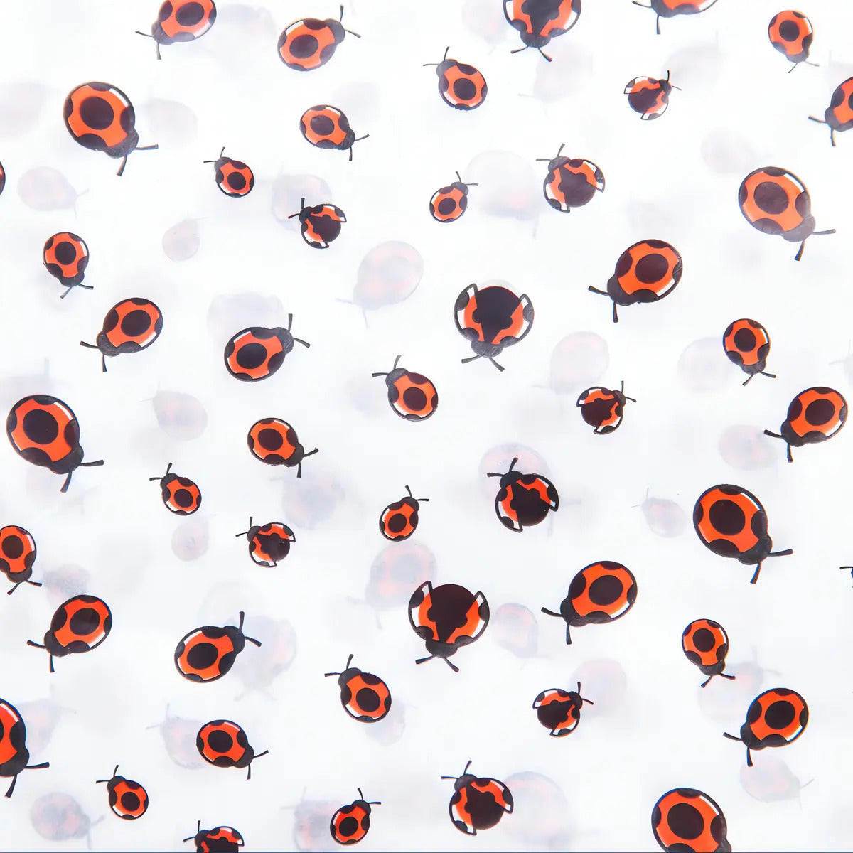 Jogo 50 Unidades Papel Manteiga Estampado Ladybug 24,5x21cm