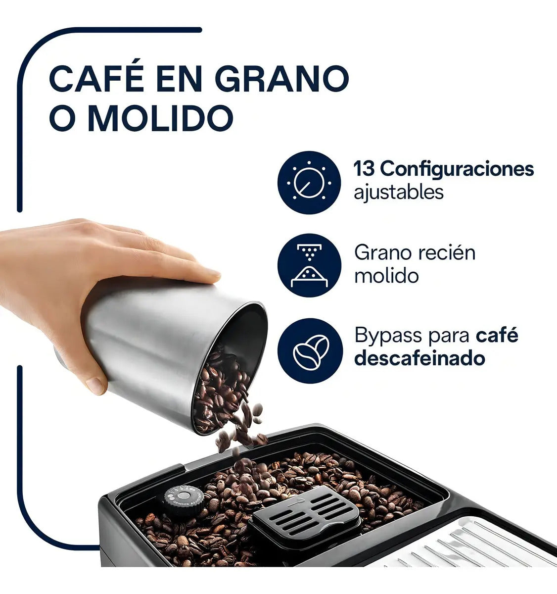 Cafeteira De'longhi Magnifica S Ecam 22.110 Super Automática Preta Expresso Preto 220v