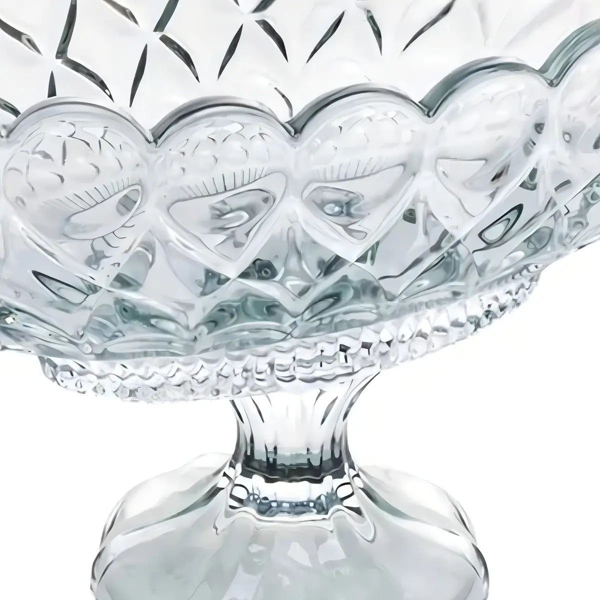 Centro De Mesa De Cristal Com Pé Angel 29cm X 13cm X 20cm Wolff Incolor