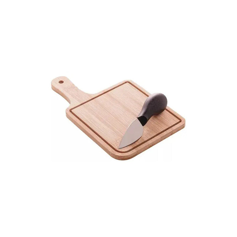 Conjunto Para Queijo Tábua De Bambu E Faca 12x20 Cm Cor Madeira