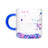 Caneca Lyor Stars De Vidro Borossilicato Com Alça Azul 300ml Prata Estrelas