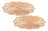 2 Descansos De Panela Lyor Palm De Fibra Natural Flor 20cm Natural Flor