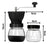Moedor De Café De Aço Inox Com Porta Pó Extra De Vidro Lyor Preto