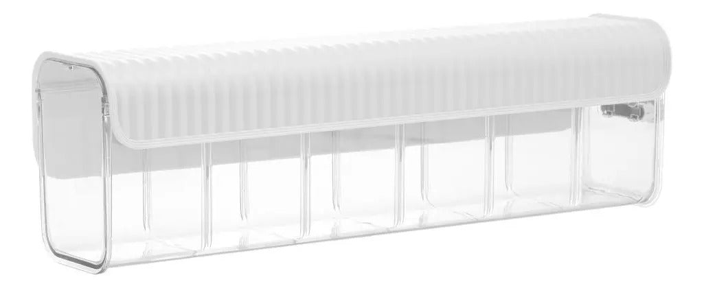 Gaveta Organizadora Lyor My Box De Poliestireno Cinza Cor Branco