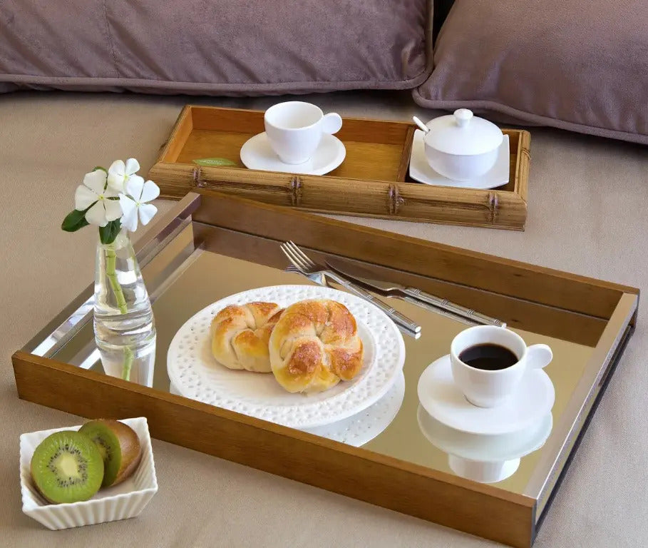 Bandeja Woodart Naturals De Madeira Marrom 45cm X 30cm