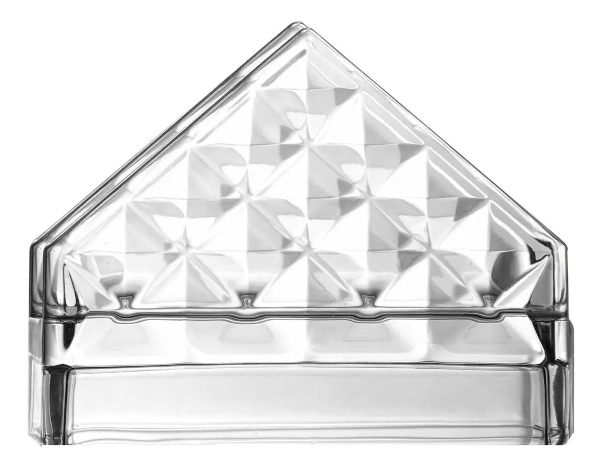Porta Guardanapos Diamond Vidro Cristal - Lyor Transparente
