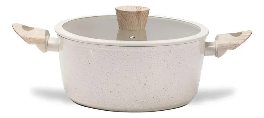Jogo De Panelas Brinox 4814/100 Indução Ceramic Life Sirius Kit 4 Un Cor Vanilla