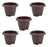 Kit 5 Vasos Plásticos Redondo 5 Litros Marrom Casa Jardim Marrom Lisa