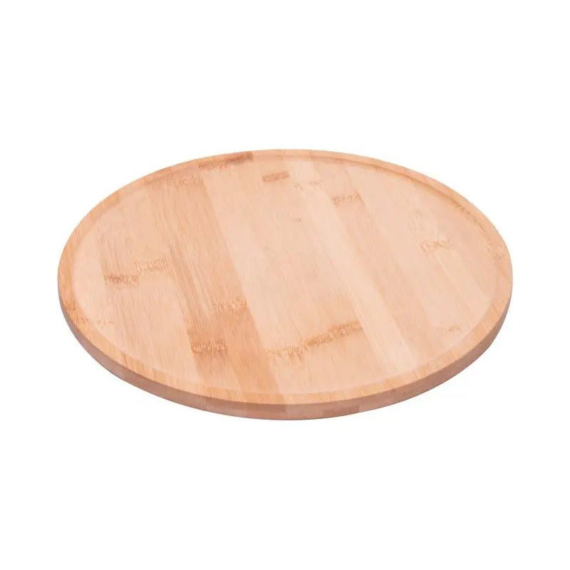 Tábua Giratória Redonda Lyor De Bambu 30cm X 30cm X 2.5cm Liso Prata