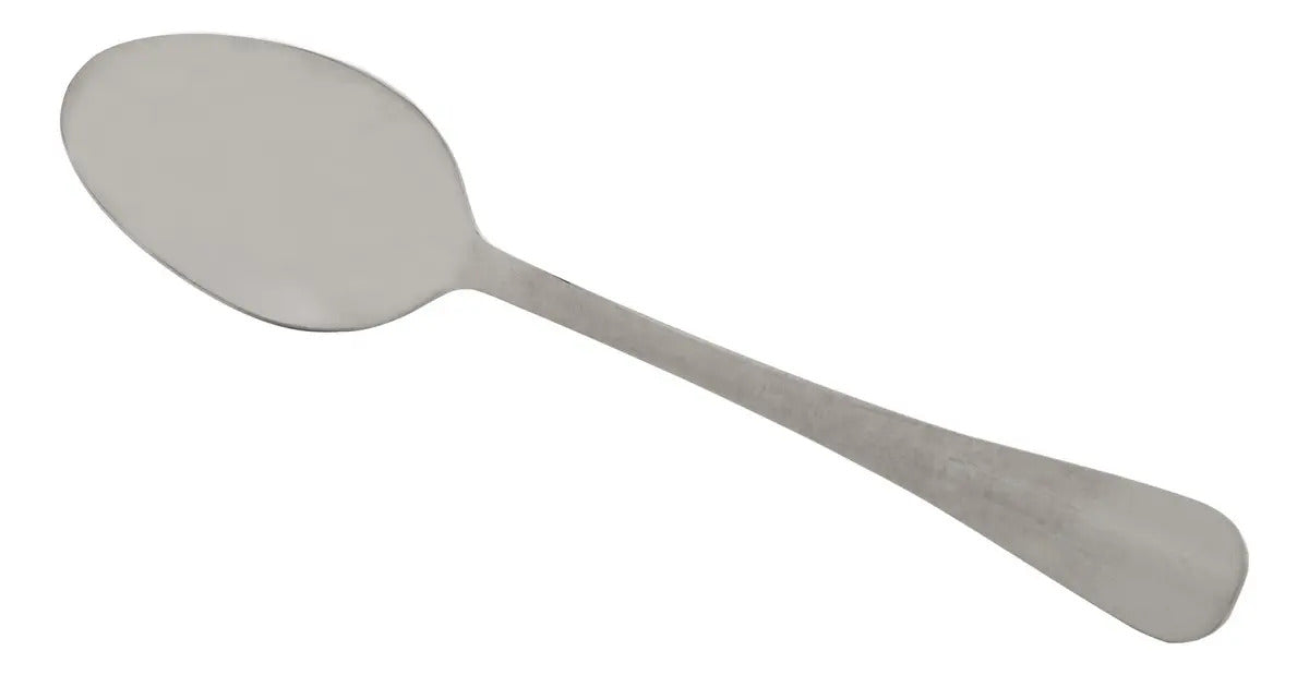 Conjunto De 6 Colheres Para Mesa De Aço Inox Positano 18cm Cor Do Cabo Prateado