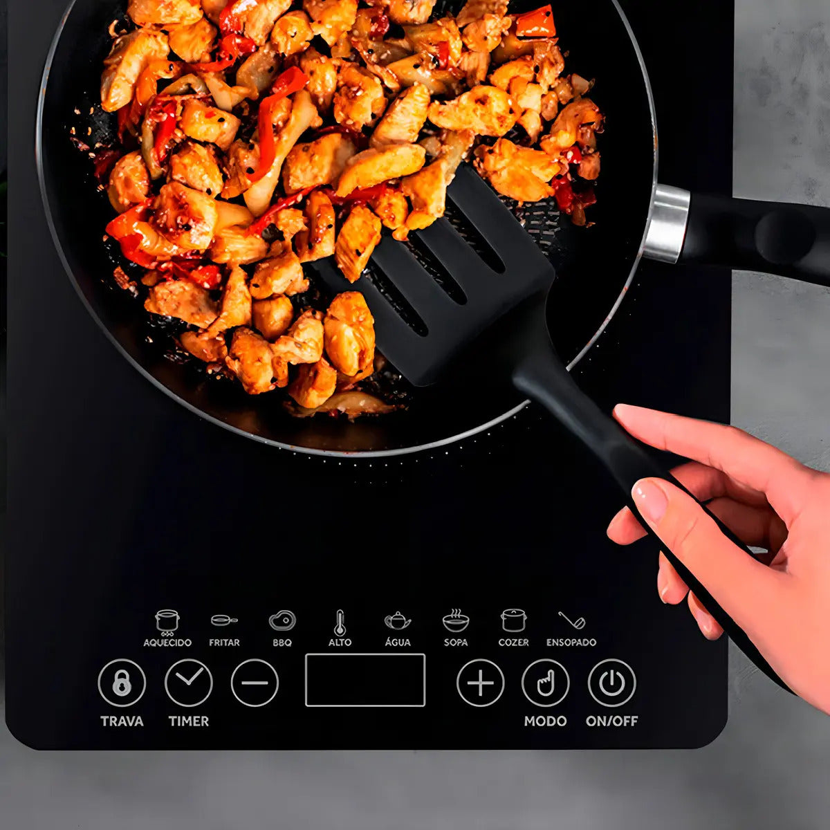 Cooktop Indução Ackll01l-02 Preto 1 Boca 2000w Agratto 220v Preto 220v