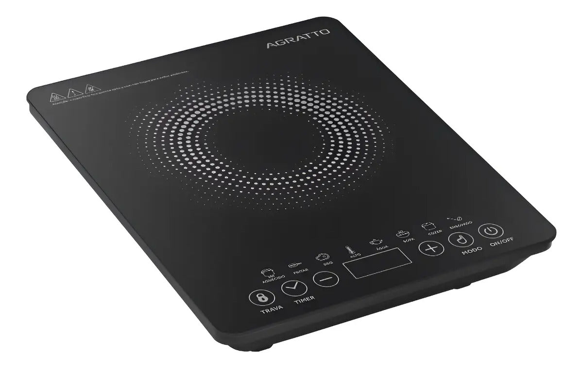 Cooktop Indução Ackll01l-02 Preto 1 Boca 2000w Agratto 220v Preto 220v