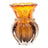 Vaso Wolff Italy De Vidro Âmbar E Marrom 12cm X 16cm