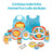 Garrafinha De Aluminio Animal Canudo Retratil Fun Leao Buba Cor Azul