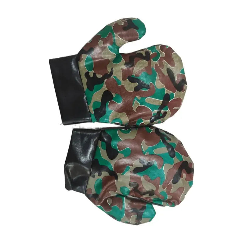 Saco De Boxe Com Luvas 42x15cm Infantil Camuflado Fitness Verde