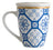 Caneca Lyor Braga De Porcelana Super White Azul Branca 340ml Azul