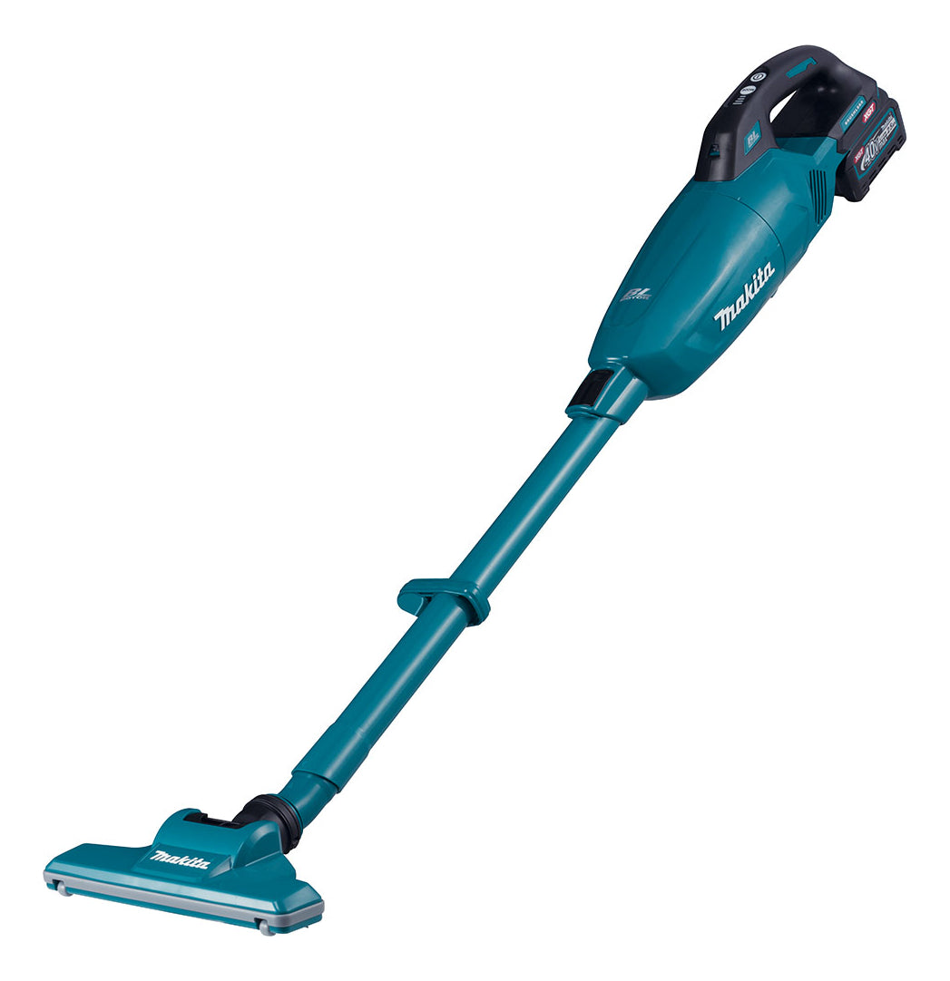 Aspirador S/ Fio Makita Cl001gd202 40v Carregador 2 Baterias Azul-turquesa