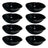 Conjunto 8 Tigela 400ml Caldos Sobrmesa Vidro Preto Cozinha Preto