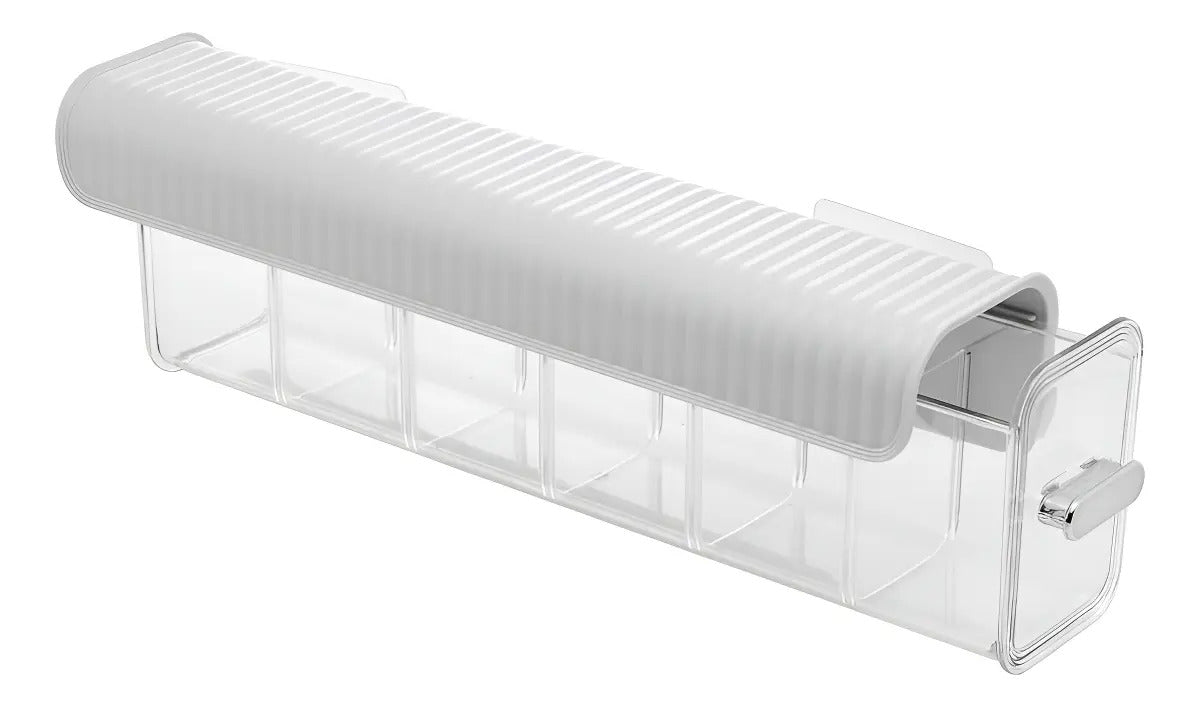 Gaveta Organizadora Lyor My Box De Poliestireno Cinza Cor Branco