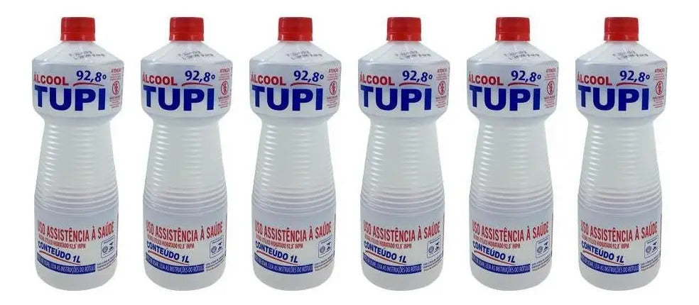 Álcool 92,8º Inpm 1 Litro 06 Unidades