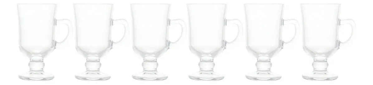 Conjunto 06 Taças Com Alça 114ml Lyor Cor Transparente Transparente