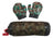 Saco De Boxe Com Luvas 42x15cm Infantil Camuflado Fitness Verde