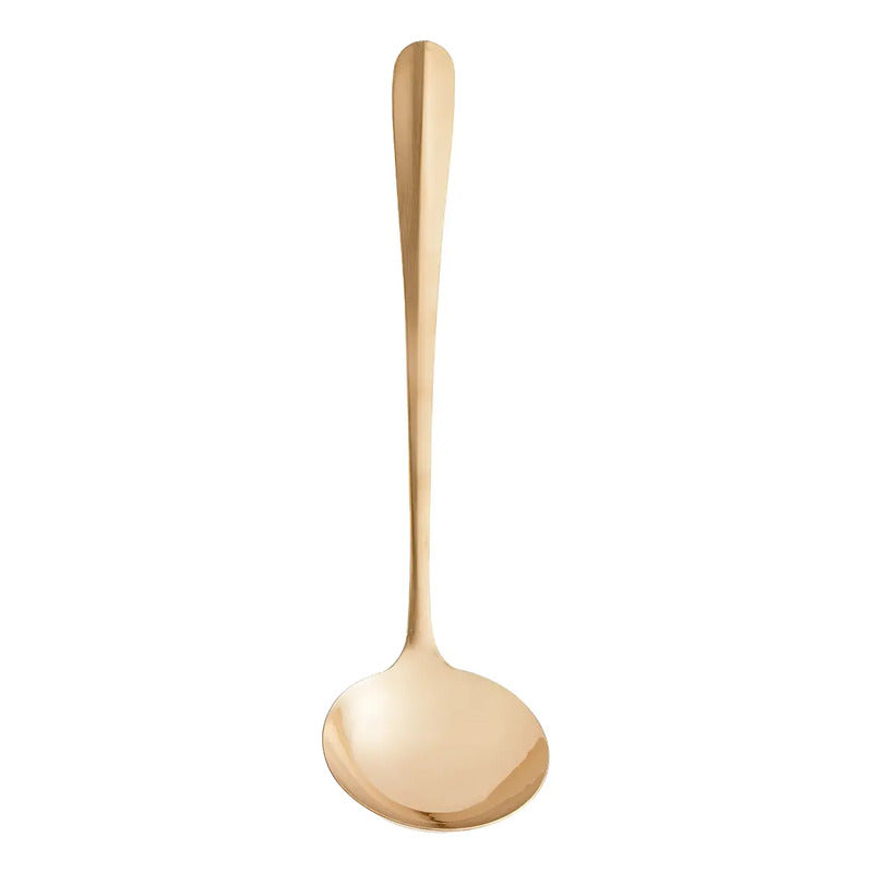 Concha Dourado Sopa Caldos Molho Aço Inox 33,5cm Lyor Dourado