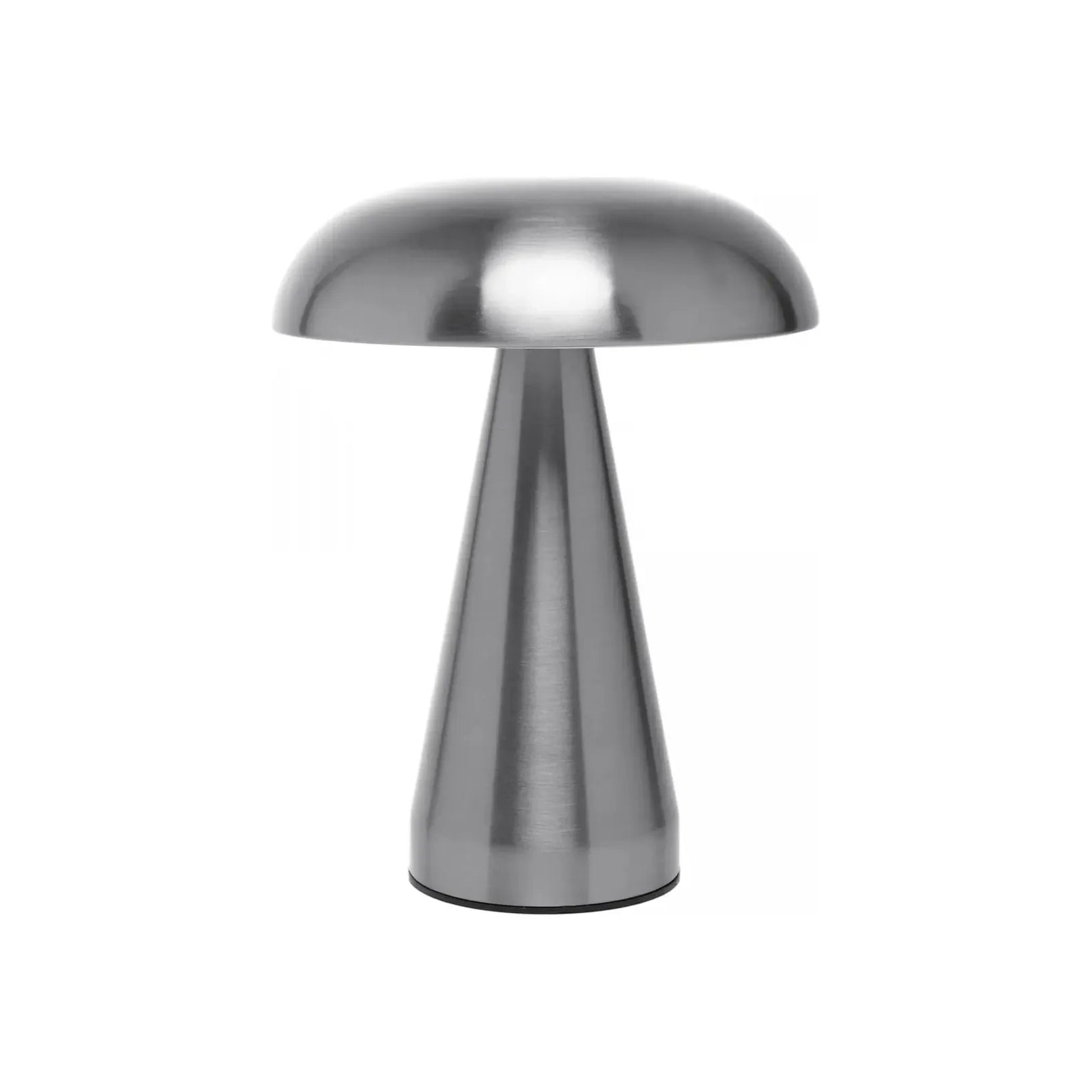 Luminaria De Mesa Cogumelo Prata Metálico Mushroom - Lyor Prateado 220v