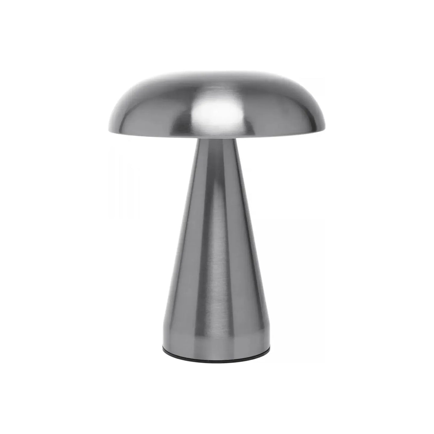 Luminaria De Mesa Cogumelo Prata Metálico Mushroom - Lyor Prateado 220v