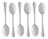 Conjunto De 6 Colheres Para Mesa De Aço Inox Positano 18cm Cor Do Cabo Prateado
