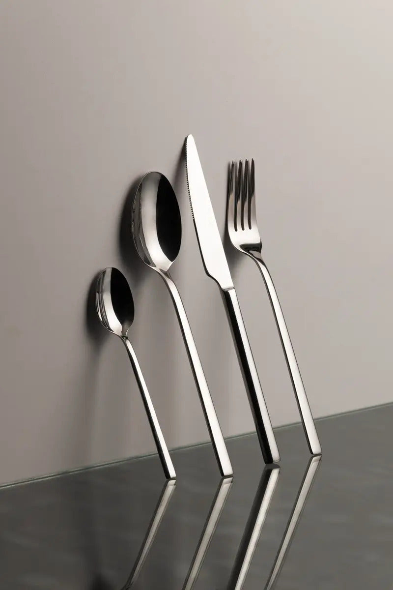 Faqueiro 24 Peças De Aço Inox Firenze Talheres Acabamento Elegante Wolff