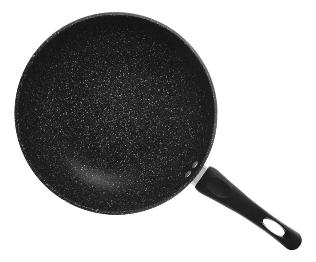 Frigideira Grande Wok Indução Preto 28cm - Lyor Preta