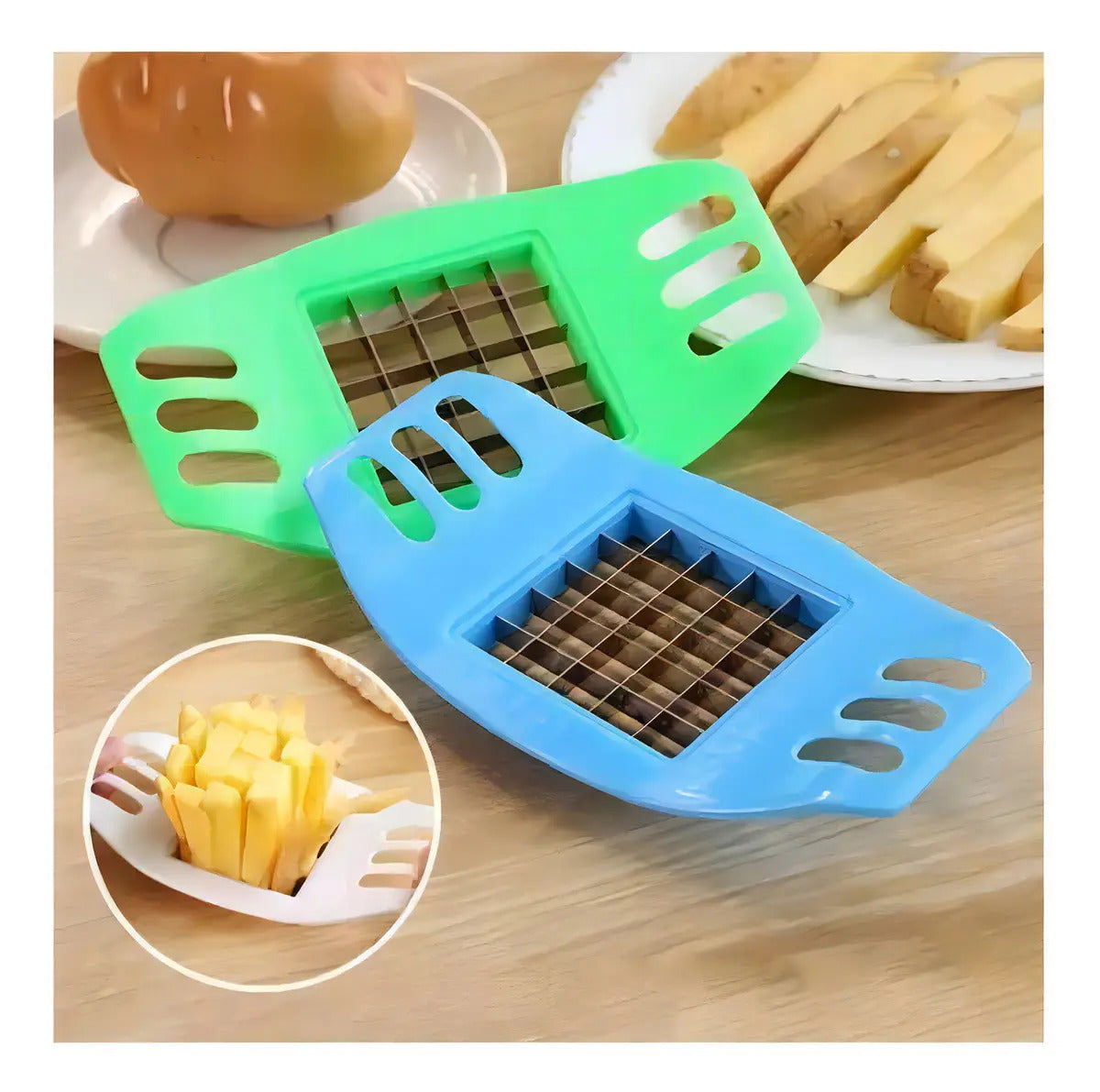 Cortador De Legumes Wincy Fatias Palito Lâmina Aço Inox Corpo Plástico
