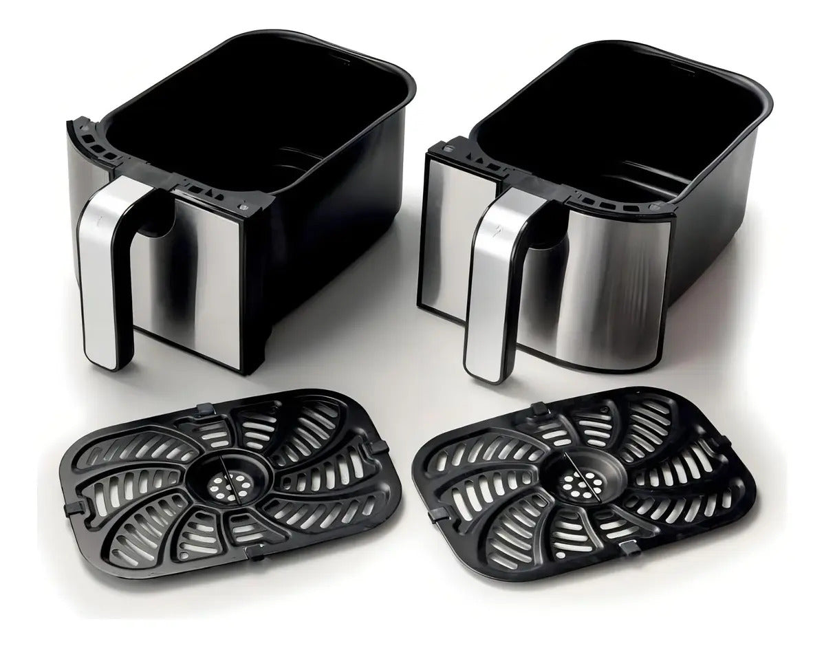 Fritadeira Air Fryer Metal Duplo Cesto Ariete 9 L 2100w Prateado 220v