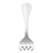 Conjunto 6 Garfos Para Mesas De Aço Inox Positano 20cm Lyor Cor Do Punho Prateado