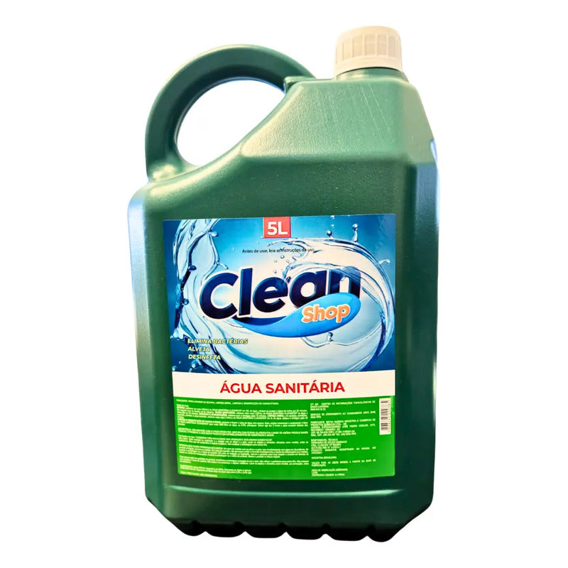 Kit 2 Agua Sanitaria Clean Shop 5l