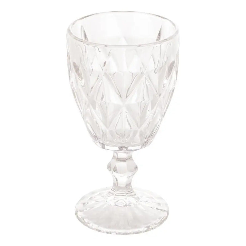 Jogo 6 Taças De Vidro 325ml Diamond Lyor 6473 Transparente